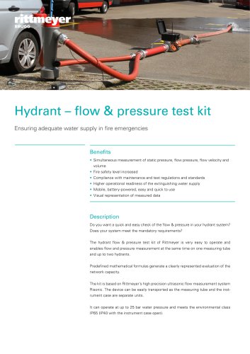 Hydrant – flow & pressure test kit