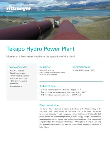 Tekapo Hydro Power Plant