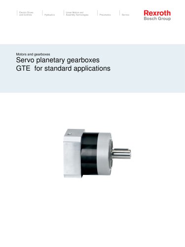 Servo planetary gearboxes GTE    for standard applications