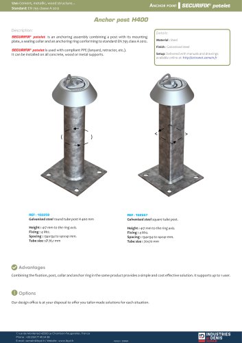 SECURIFIX® potelet H400