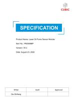 Cubic Laser Oil Fume Sensor Module PM3009BP Specification