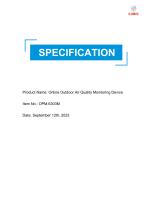 Cubic Online Outdoor Air Quality Monitoring Device OPM-6303M Specification