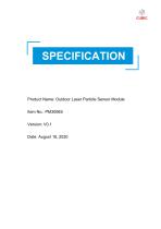 Cubic Outdoor Laser Particle Sensor Module PM3006S Specification