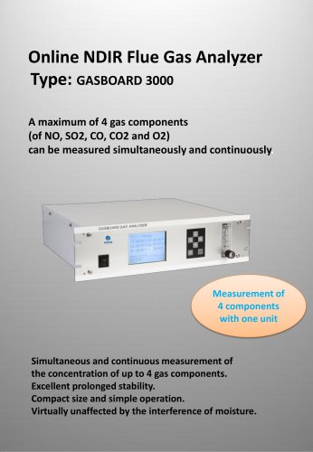 Online Flue Gas Analyzer Gasboard 3000