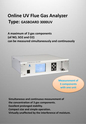 Online Flue Gas Analyzer Gasboard 3000UV