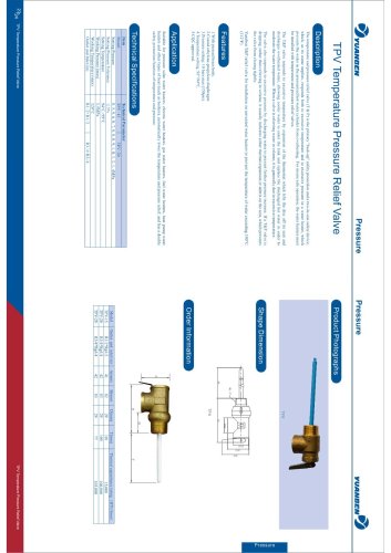 TPV temperature pressure relief valve