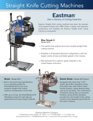 Straight Knife Cutting Machines