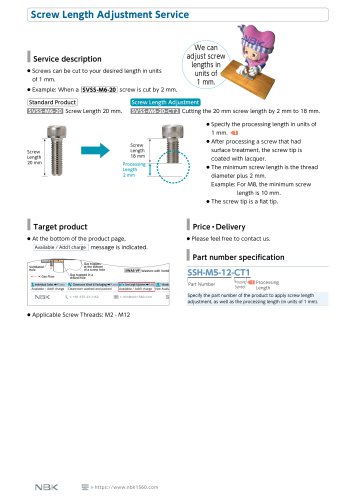 Screw Length Adjustment Service