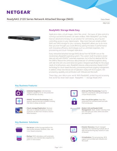 ReadyNAS 2120 Series Network Attached Storage (NAS)