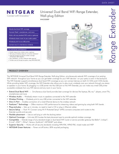 Universal Dual Band WiFi Range Extender, Wall-plug Edition WN3500RP