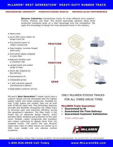 Rubber Tracks Brochure