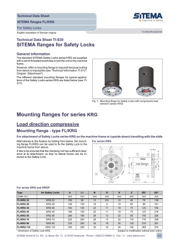 S30 Dimensions, Mounting Flanges