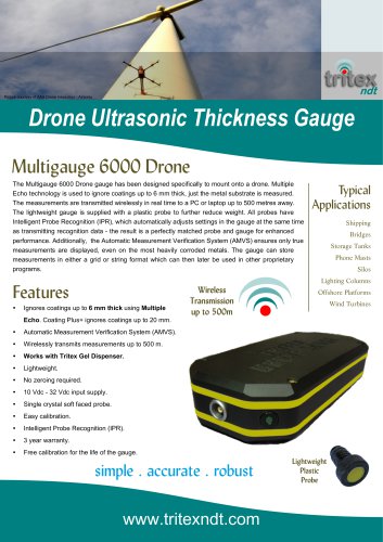 Multigauge 6000 Drone - Drone Ultrasonic Thickness Gauge