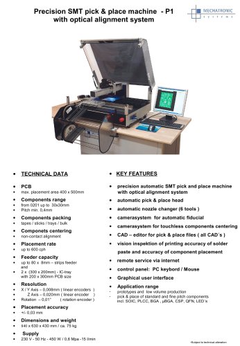 P1 SMT automatic pick & placer