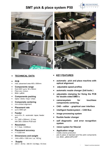 P50 SMT automatic pick & placer