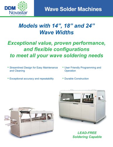 14FS Single and 14FD Dual Wave Solder Machines