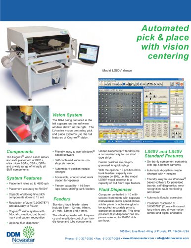 Automated pick & place with vision centering