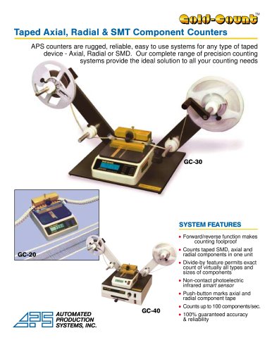 Component Counters for Taped Axial, Radial & SMD