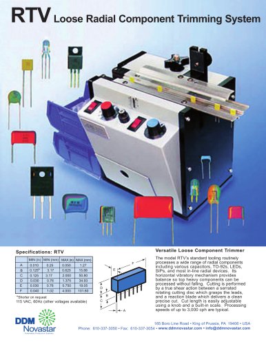 RTV Radial Loose Component Trimmer