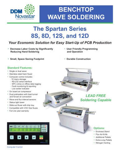 Spartan 8S and 8D Wave Soldering Machines	  	Spartan 8S and 8D Wave Soldering Machines