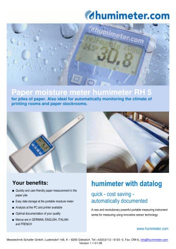 humimeter RH5 Paper moisture meter