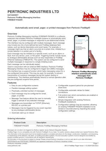 Pertronic FireMap Messaging Interface 