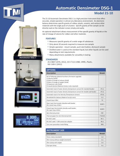 21-10 Automatic Densimeter DSG-1