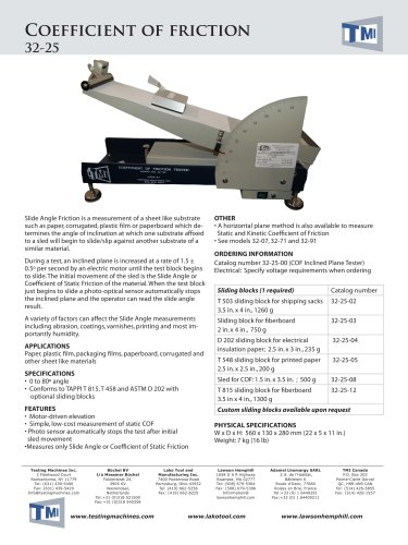 32-25 Coefficient of Friction Tester