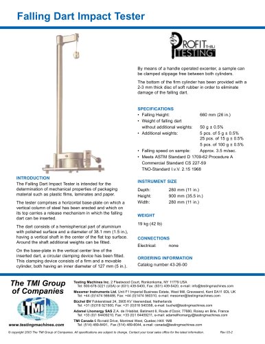 Dart Impact Tester