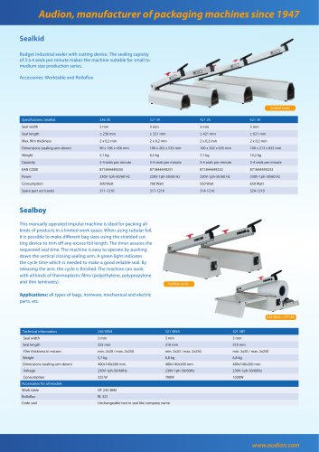 Audion, manufacturer of packaging machines since 1947