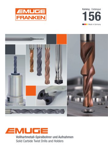 EMUGE – Catalogue 156 Solid Carbide Twist Drills and Holders