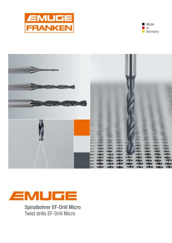 EMUGE Twist drills EF-Drill Micro