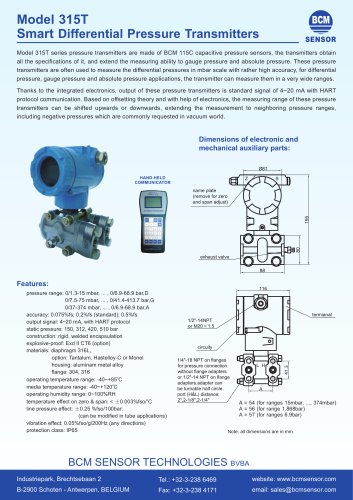 315T Smart Differential Pressure Transmitters