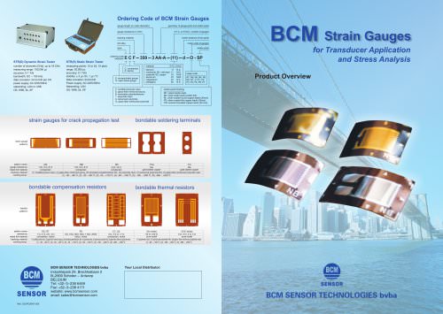 BCM Strain Gauges for Transducer Application and Stress Analysis