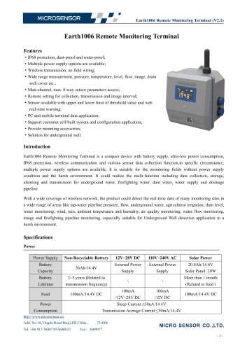 Earth1006 Remote Monitoring Terminal