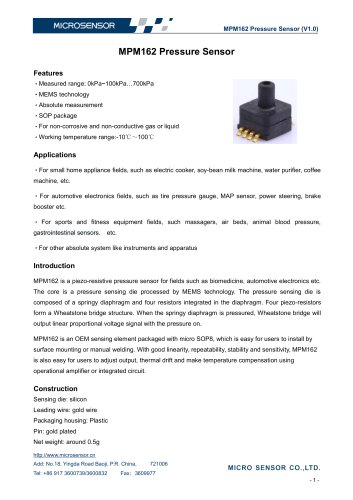 MPM162 Pressure Sensor