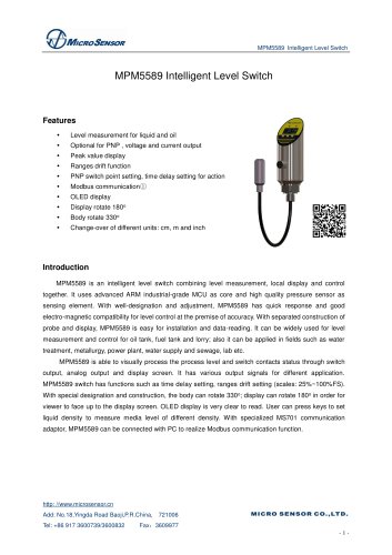 MPM5589 Intelligent Level Switch