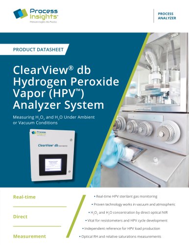 ClearView® db Hydrogen Peroxide Vapor (HPV™) Analyzer System