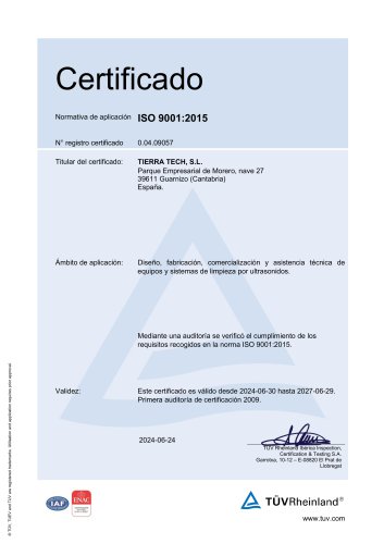 Certificaci&oacute;n ISO 9001