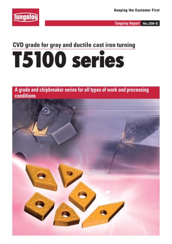 CVD grade for gray and ductile cast iron turning   T5100 series