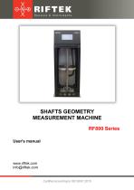 Shafts Geometry Measurement Machine RF800 Series Manual