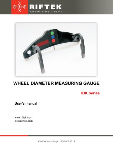 Wheel Diameter Measuring Gauge, IDK Series Manual