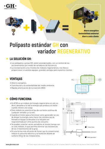 Polipasto estándar GH con variador regenerativo