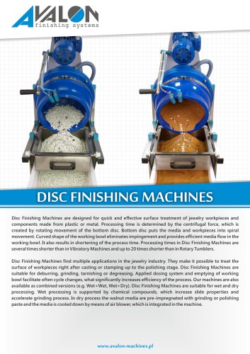 Disc finishing machines