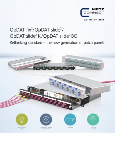 OpDAT fix2 / OpDAT slide2  &ndash;  Rethinking standard - the new generation of patch panels