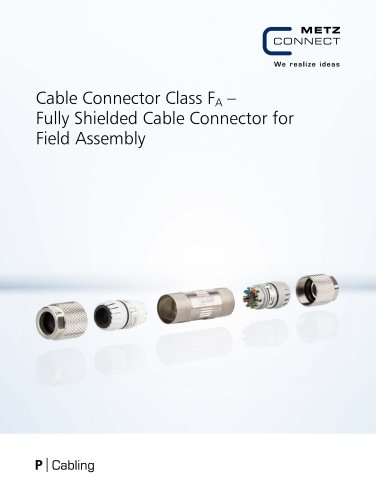 P|Cabling - Cable Connector Class FA – Fully Shielded Cable Connector for Field Assembly