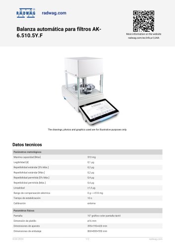 Balanza automática para filtros AK6.510.5Y.F