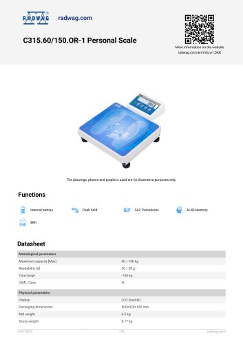 C315.60/150.OR-1 Personal Scale