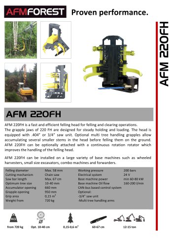 AFM 220 FH felling head