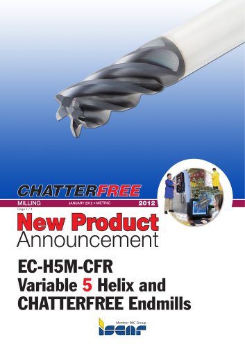 EC-H5M-CFR Variable 5 Helix and CHATTERFREE Endmills